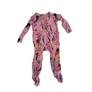 Posh Peanut Disney Baby Girls Footed Sleeper Mermaid bamboo 3-6 months ruffle